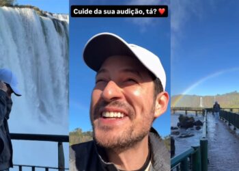 VÍDEO: influenciador emociona ao se gravar ouvindo som das Cataratas do Iguaçu pela primeira vez com aparelho auditivo