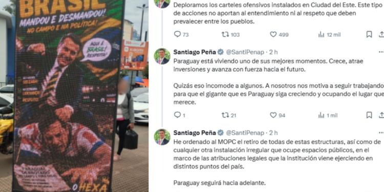 Presidente do Paraguai diz ter ordenado a retirada de telões que exibiram montagem de Bolsonaro agredindo jogador paraguaio