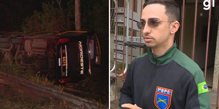 'Tinha uma moça embaixo da terra', relata único passageiro ileso que ajudou feridos após ônibus tombar na BR-290; uma mulher morreu