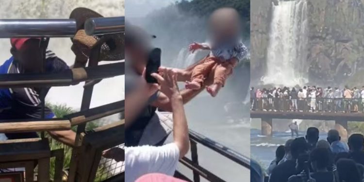 Turistas atrás de chapéu, celular e até foto com bebê: relembre episódios de imprudência nas Cataratas do Iguaçu